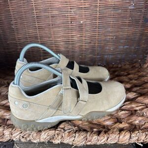 Timberland Mary Janes Women Tan Leather Smart Comfort Spirt Trail Shoes Sz 7M
